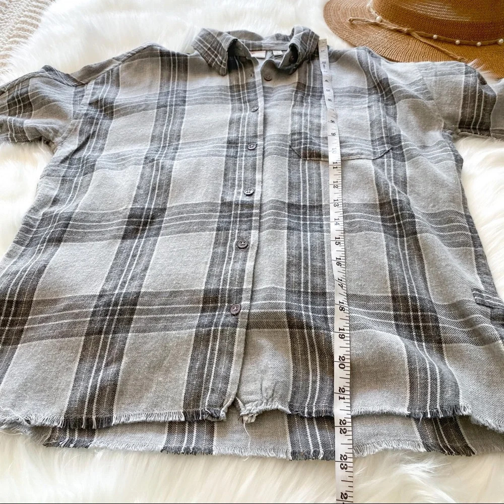 AG Adriano Goldschmied Kids Gray Gold Flannel Top - Picture 14 of 16